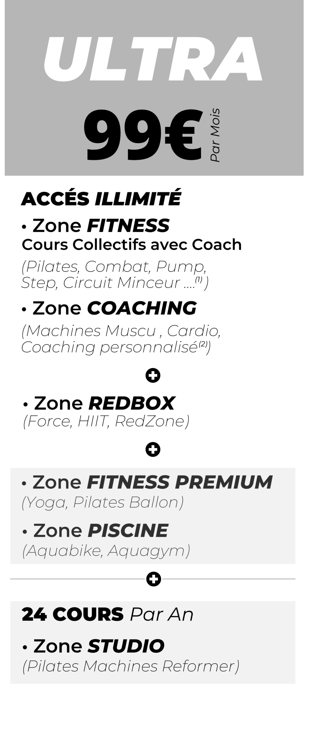 Tarif abonnement ultra salle de sport o-zone bordeaux