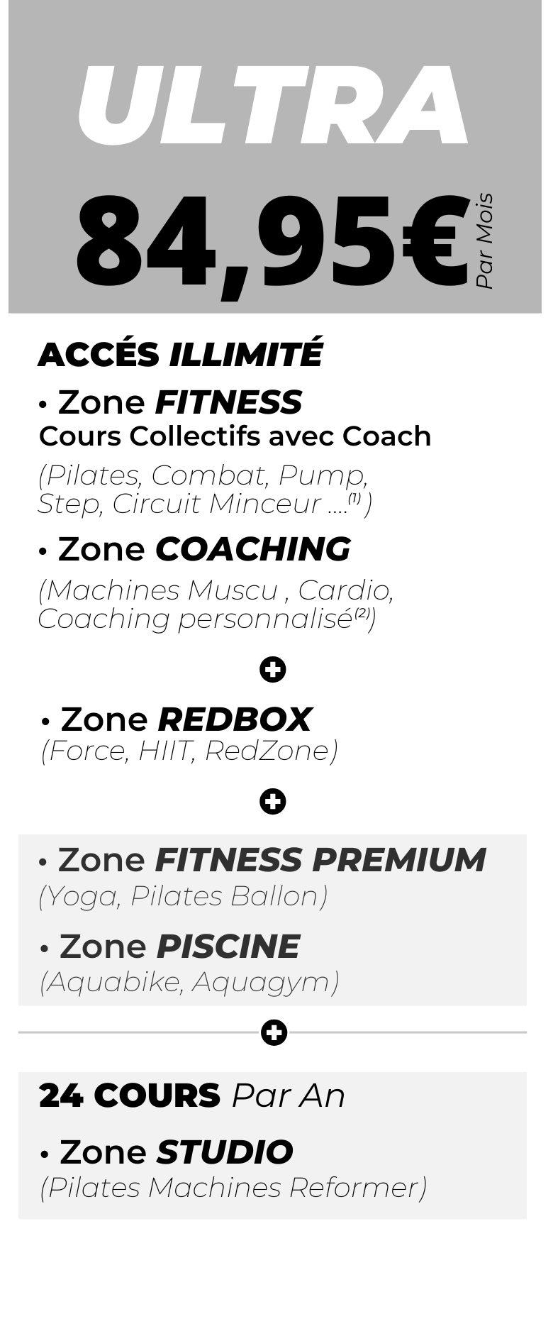 Tarif abonnement ultra salle de sport o-zone bordeaux
